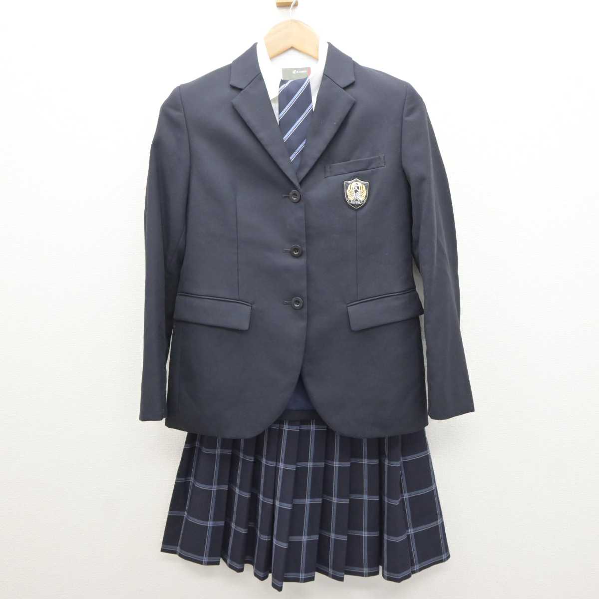 【中古】熊本県 文徳高等学校 女子制服 5点 (ブレザー・シャツ・スカート) sf064033