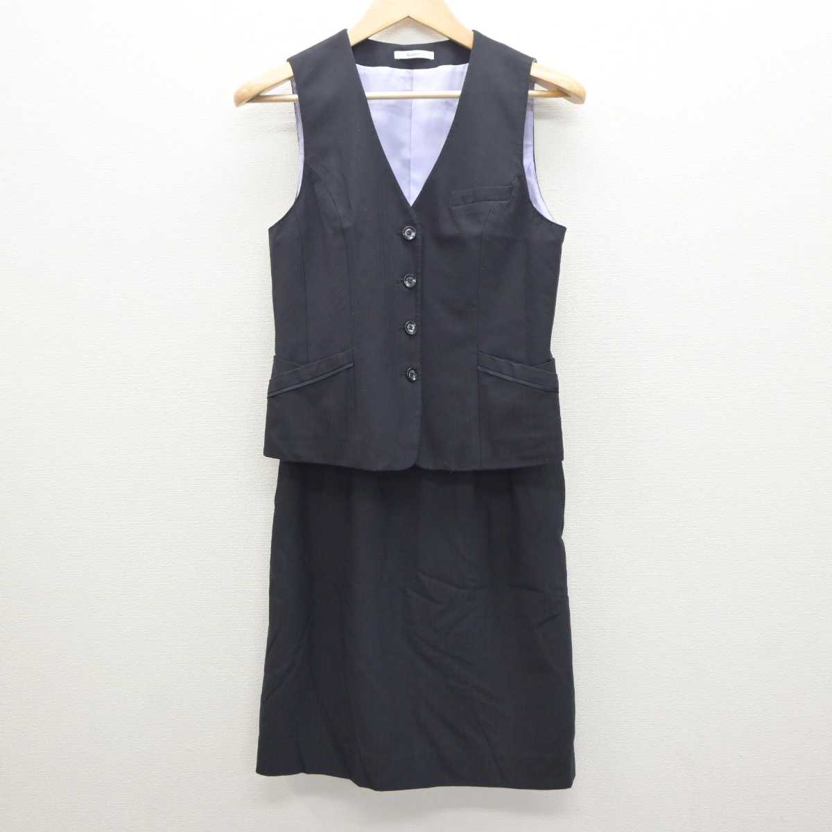 【中古】 事務服 女子制服 3点 (ジャケット・ベスト・スカート) sf064049