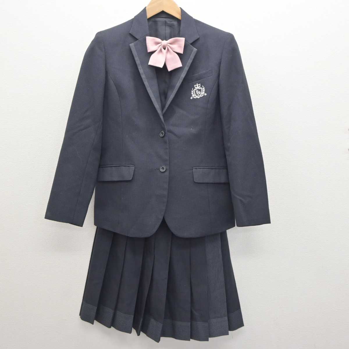 【中古】福岡県 大和青藍高等学校 女子制服 3点 (ブレザー・スカート) sf064050