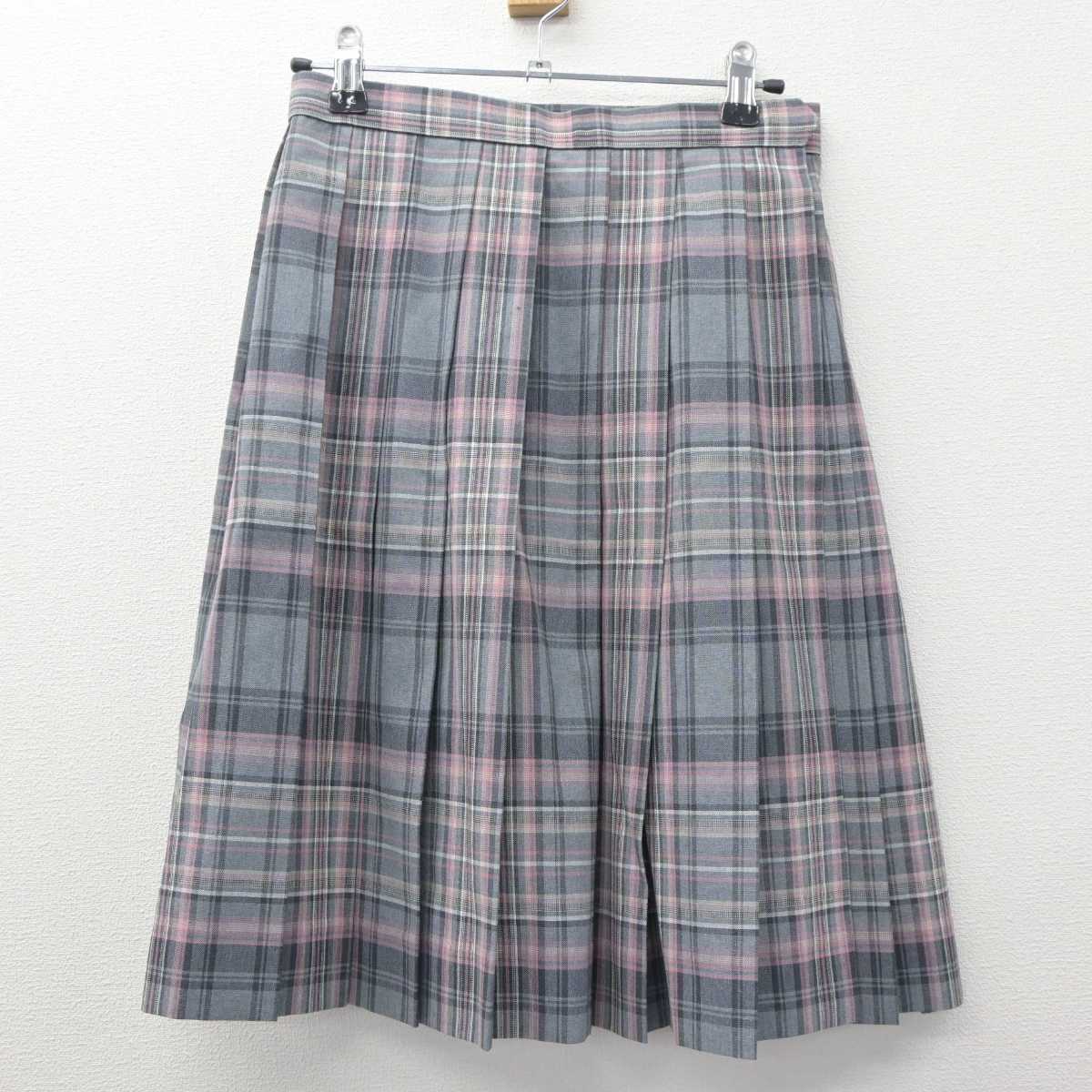 【中古】福岡県 大和青藍高等学校 女子制服 2点 (ニットベスト・スカート) sf064051