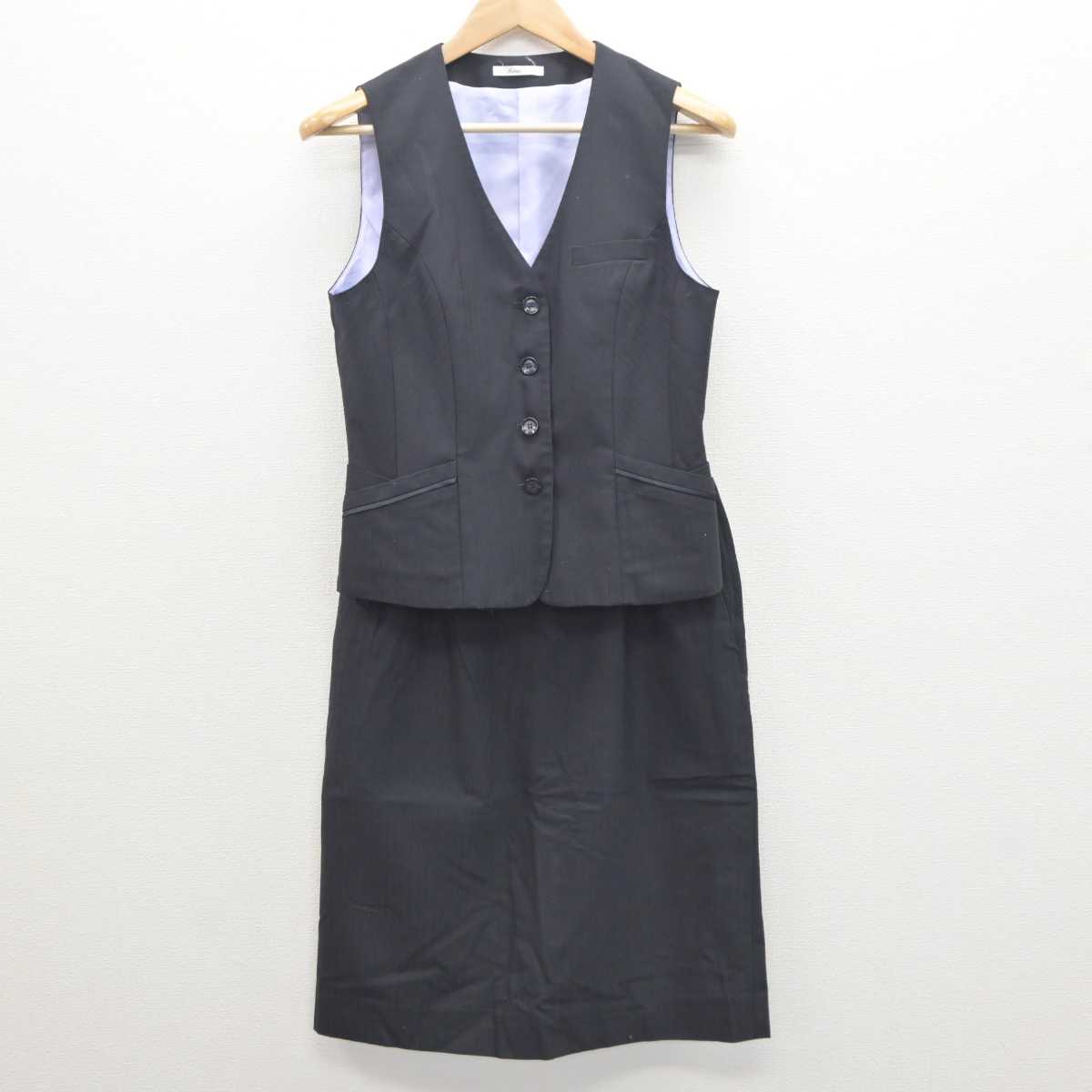 【中古】 事務服 女子制服 3点 (ジャケット・ベスト・スカート) sf064062