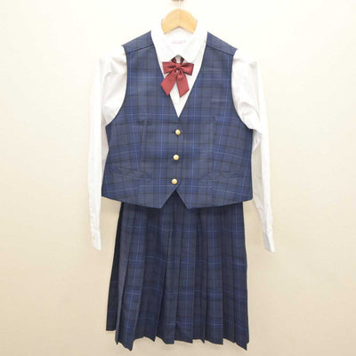 【中古】奈良県 八木中学校 女子制服 5点 (ブレザー・ベスト・シャツ・スカート) sf064074