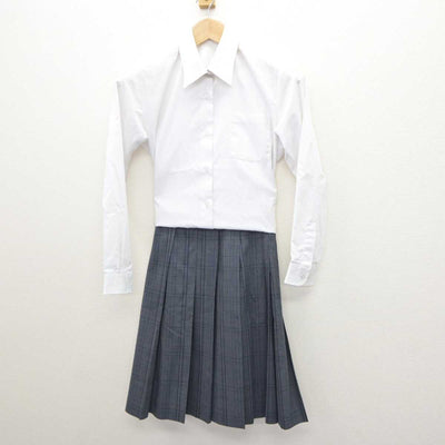 【中古】東京都 立川第七中学校 女子制服 2点 (シャツ・スカート) sf064078