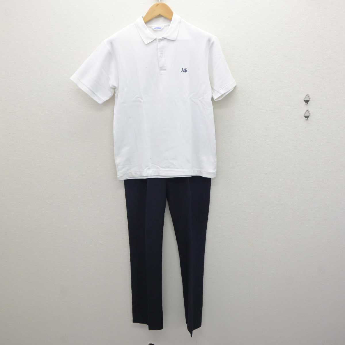 【中古】兵庫県 芦屋学園高等学校 男子制服 3点 (シャツ・ズボン) sf064111