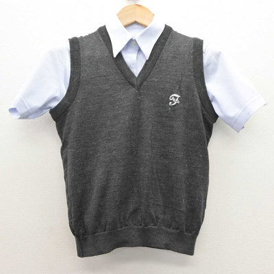 【中古】大阪府 布施中学校 女子制服 2点 (ニットベスト・シャツ) sf064147