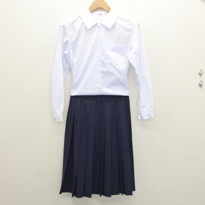 【中古】秋田県 秋田南中学校 女子制服 2点 (シャツ・スカート) sf064152