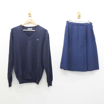 【中古】秋田県 新屋高等学校 女子制服 2点 (ニット・スカート) sf064154