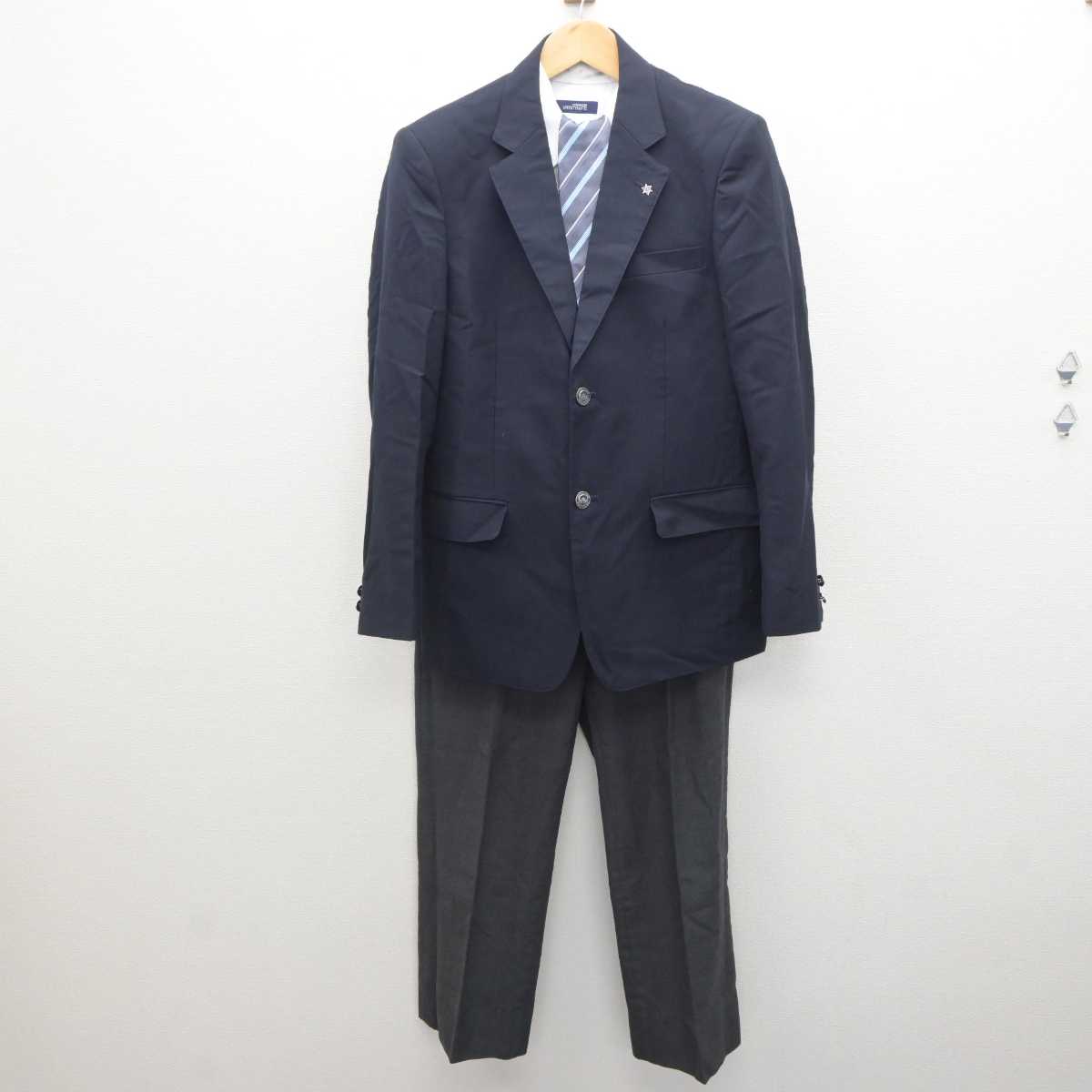 【中古】大阪府 布施高等学校 男子制服 5点 (ブレザー・シャツ・ズボン) sf064158