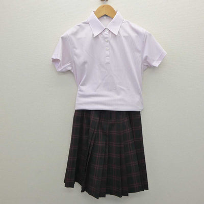 【中古】茨城県 取手第二高等学校 女子制服 2点 (シャツ・スカート) sf064182