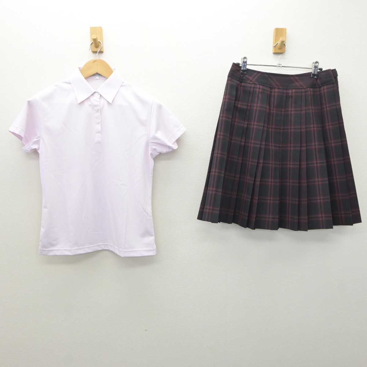 【中古】茨城県 取手第二高等学校 女子制服 2点 (シャツ・スカート) sf064182