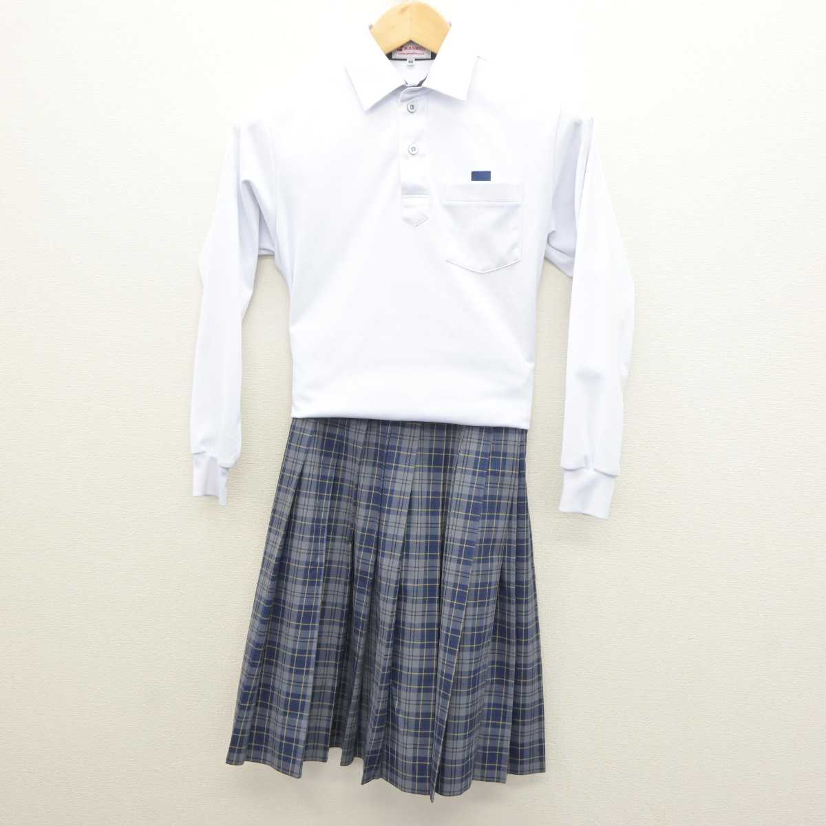 【中古】大阪府 墨江丘中学校 女子制服 3点 (シャツ・シャツ・スカート) sf064201