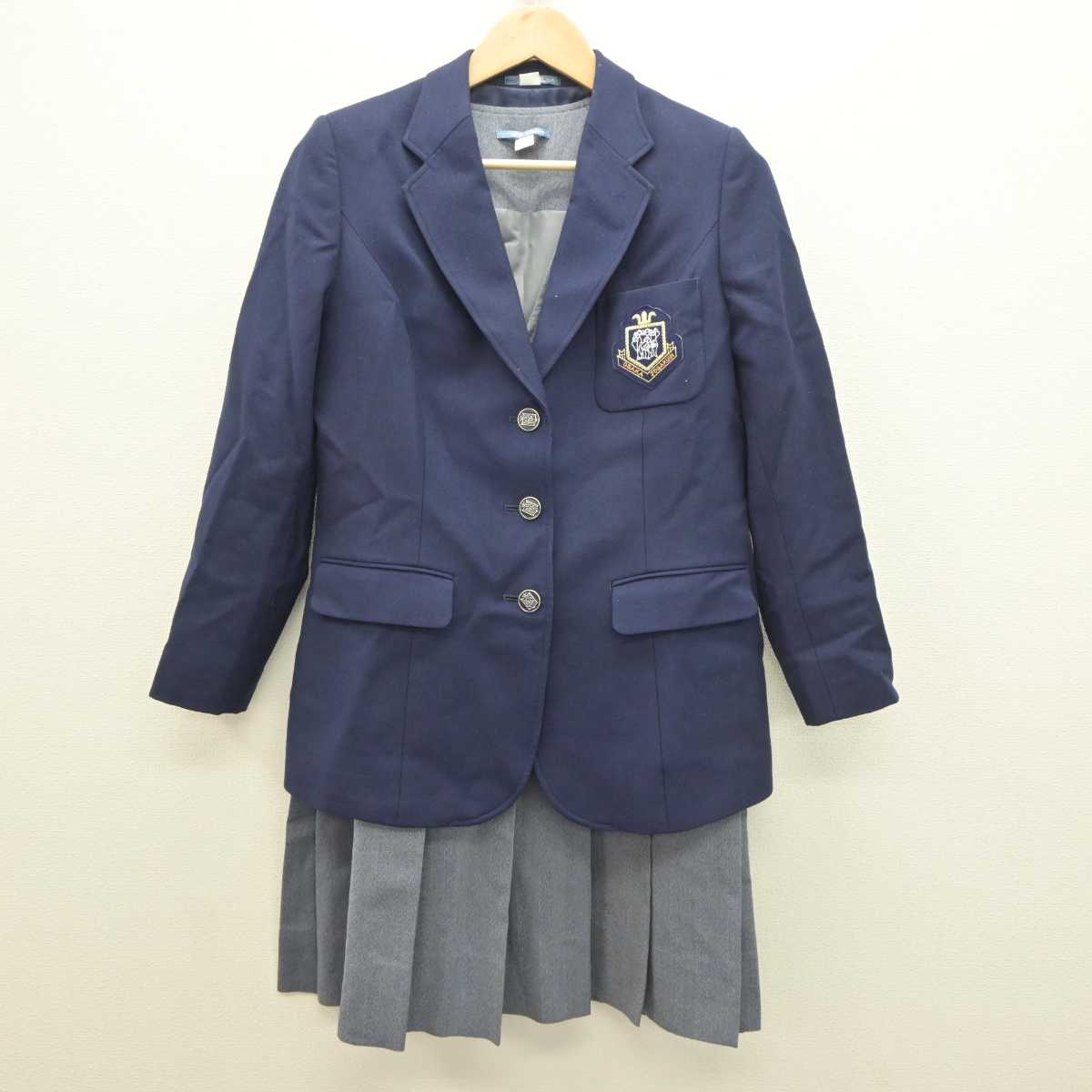 【中古】大阪府 大阪女学院高等学校 女子制服 3点 (ブレザー・ジャンパースカート) sf064215