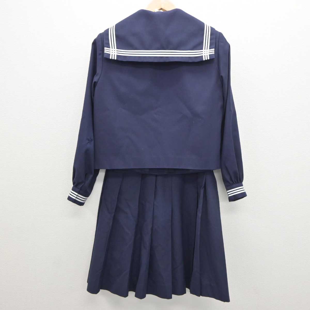 【中古】青森県 八戸商業高等学校 女子制服 3点 (セーラー服・スカート) sf064228