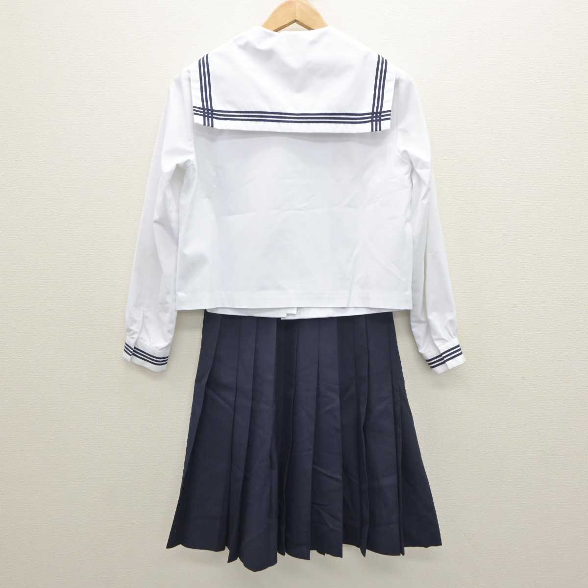 【中古】青森県 八戸商業高等学校 女子制服 2点 (セーラー服・スカート) sf064229