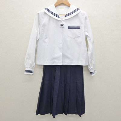 【中古】青森県 八戸商業高等学校 女子制服 2点 (セーラー服・スカート) sf064231