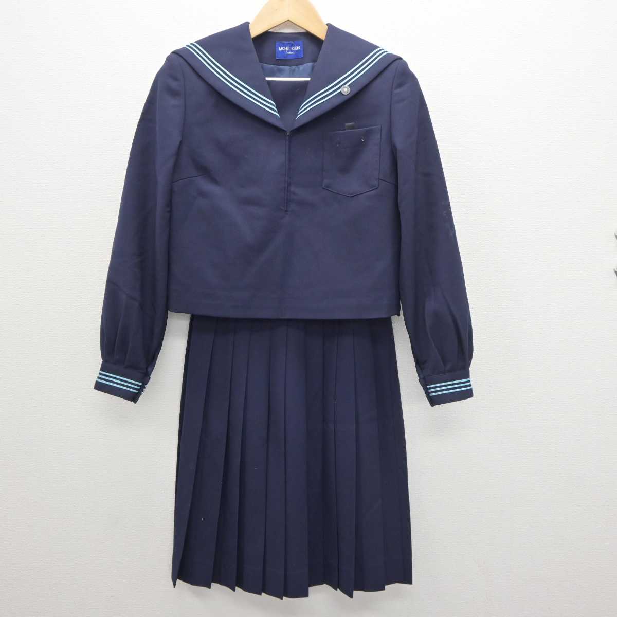 【中古】青森県 是川中学校 女子制服 4点 (セーラー服・セーラー服・スカート) sf064232