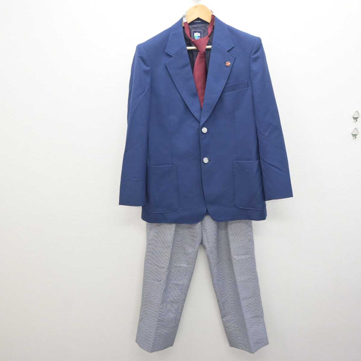 【中古】神奈川県 滝の沢中学校 男子制服 5点 (ブレザー・ズボン) sf064248