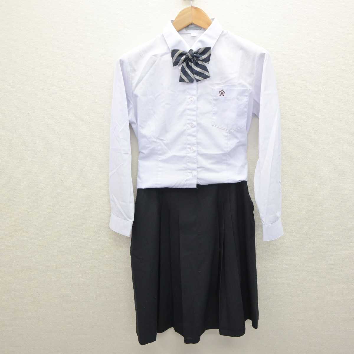 【中古】奈良県 奈良北高等学校 女子制服 5点 (ブレザー・シャツ・スカート) sf064259