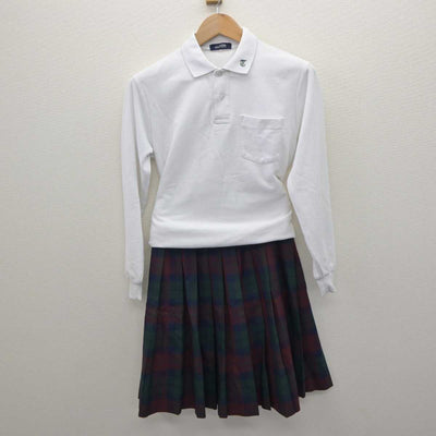 【中古】茨城県 田彦中学校 女子制服 4点 (ブレザー・ベスト・シャツ・スカート) sf064261