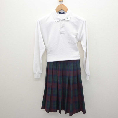 【中古】茨城県 田彦中学校 女子制服 4点 (ブレザー・ベスト・シャツ・スカート) sf064262