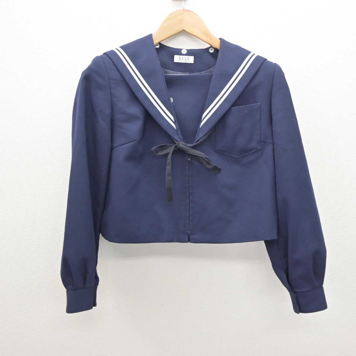 【中古】愛知県 一柳中学校 女子制服 3点 (セーラー服・スカート) sf064264