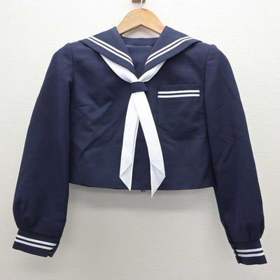 【中古】広島県 日比崎中学校 女子制服 3点 (セーラー服・スカート) sf064275