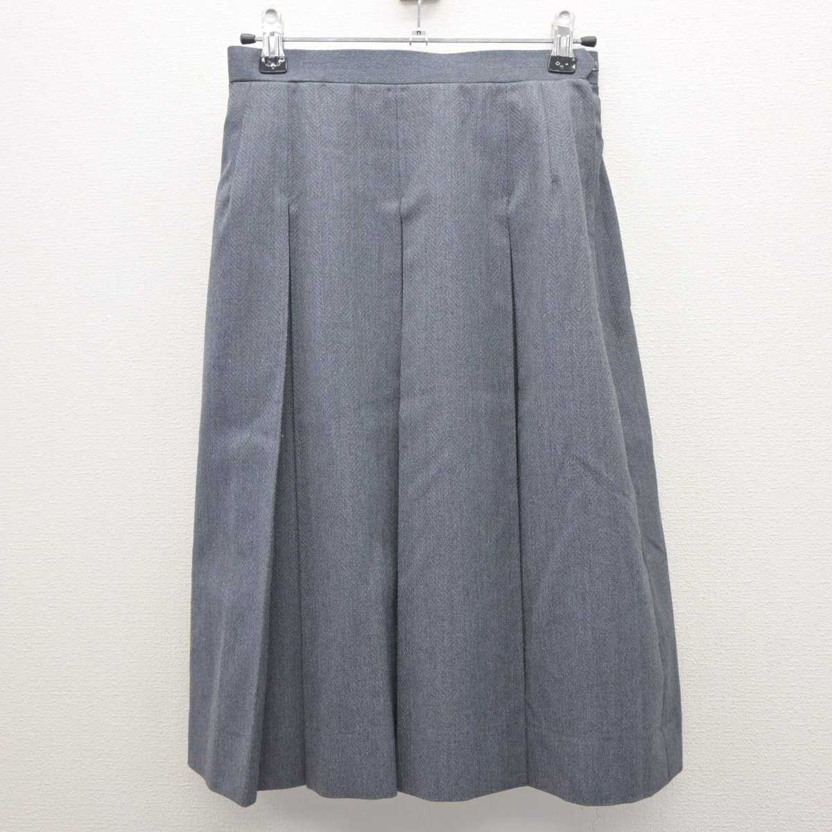 【中古】千葉県 松ヶ丘中学校 女子制服 3点 (ベスト・シャツ・スカート) sf064285