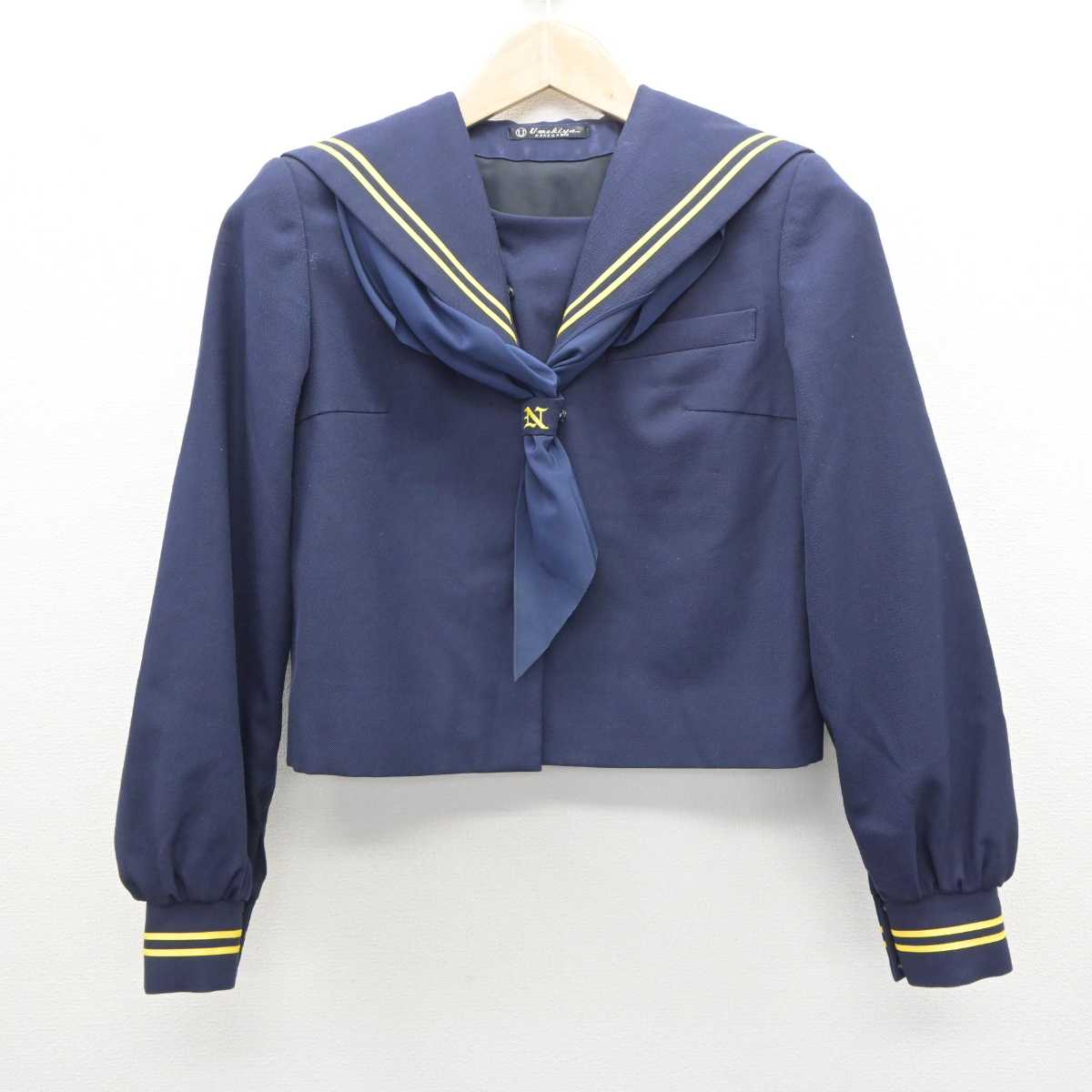 【中古】静岡県 掛川市立北中学校 女子制服 4点 (セーラー服・スカート) sf064306