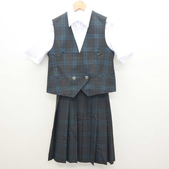 【中古】東京都 鶴牧中学校 女子制服 3点 (ベスト・シャツ・スカート) sf064322 | 中古制服通販パレイド