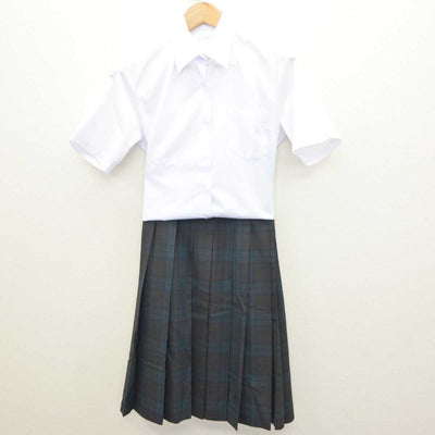 【中古】東京都 鶴牧中学校 女子制服 3点 (ベスト・シャツ・スカート) sf064322