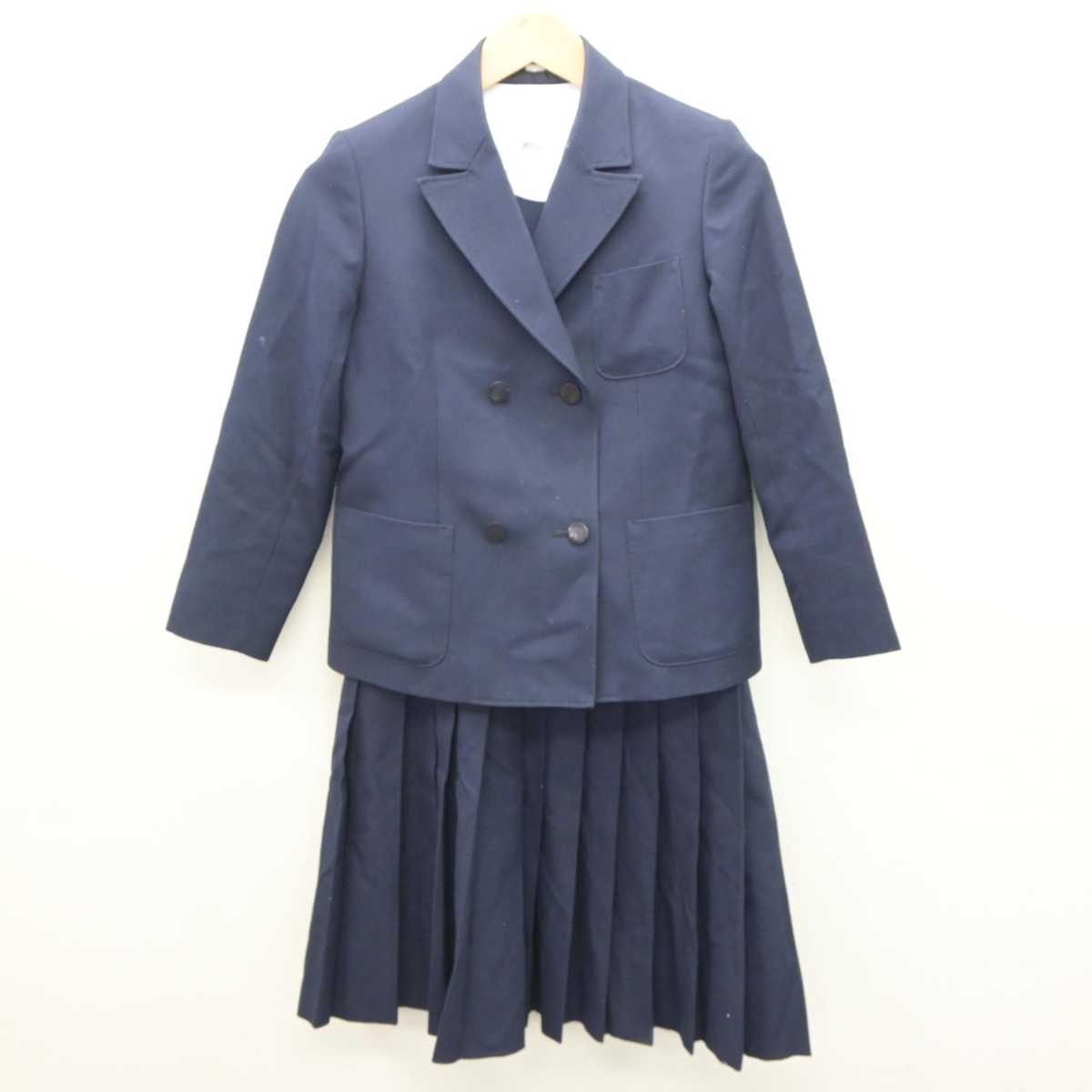 【中古】兵庫県 本庄中学校 女子制服 3点 (ブレザー・シャツ・ジャンパースカート) sf064331