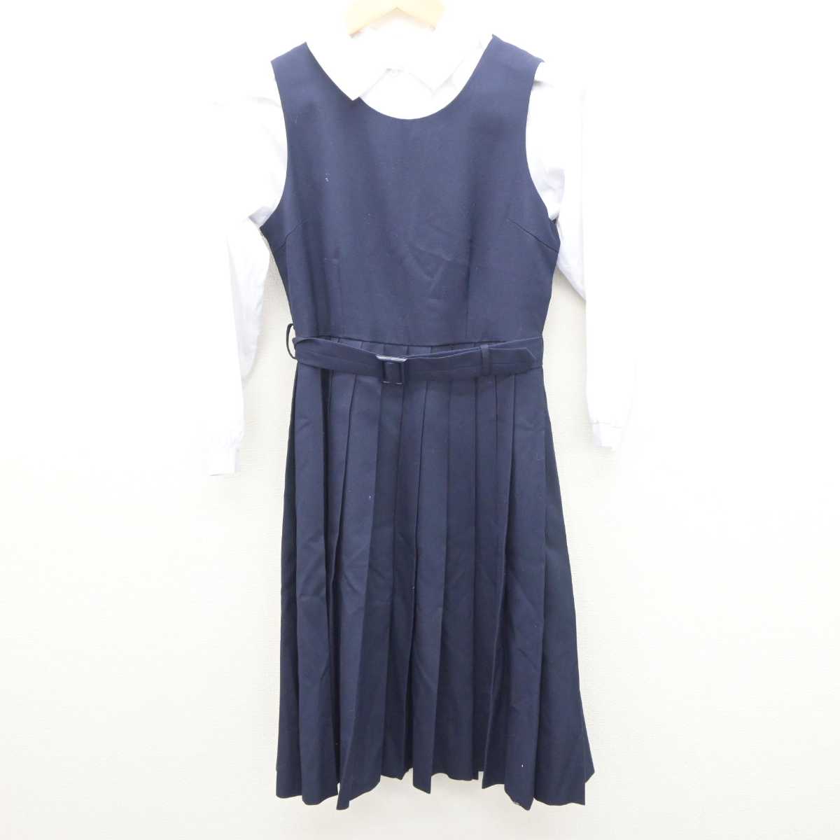 【中古】兵庫県 本庄中学校 女子制服 3点 (ブレザー・シャツ・ジャンパースカート) sf064331