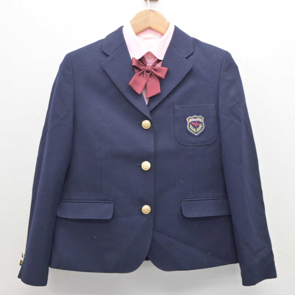 【中古】京都府 京都光華中学校 女子制服 3点 (ブレザー・シャツ) sf064355