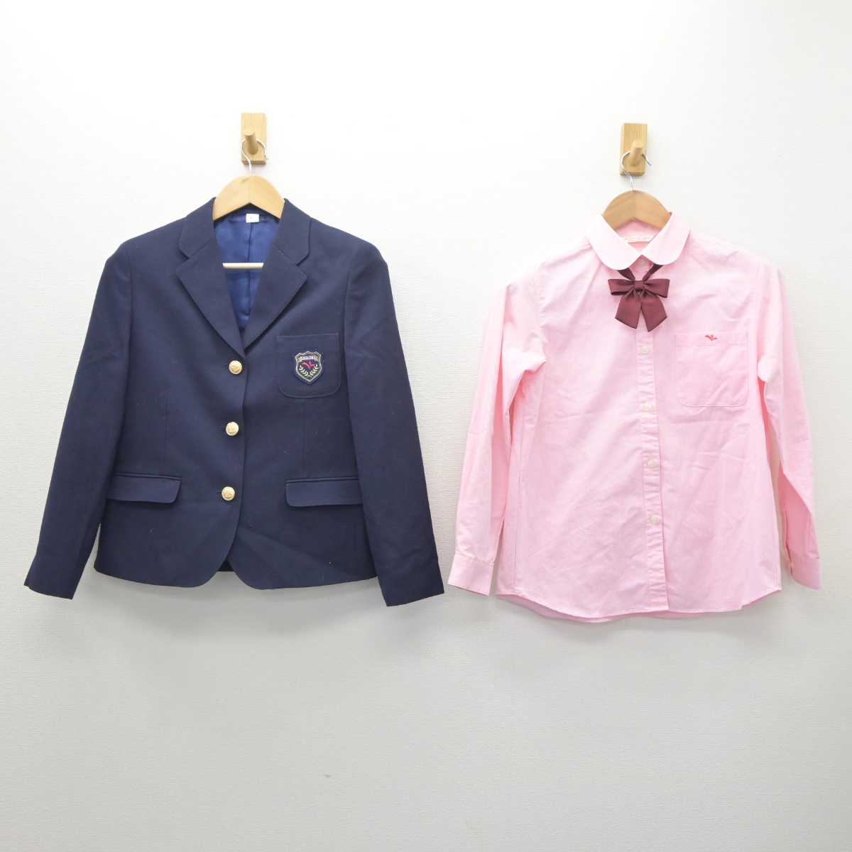 【中古】京都府 京都光華中学校 女子制服 3点 (ブレザー・シャツ) sf064355