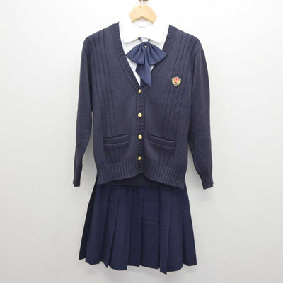 【中古】愛知県 安城学園高等学校 女子制服 5点 (ブレザー・ニット・シャツ・スカート) sf064369