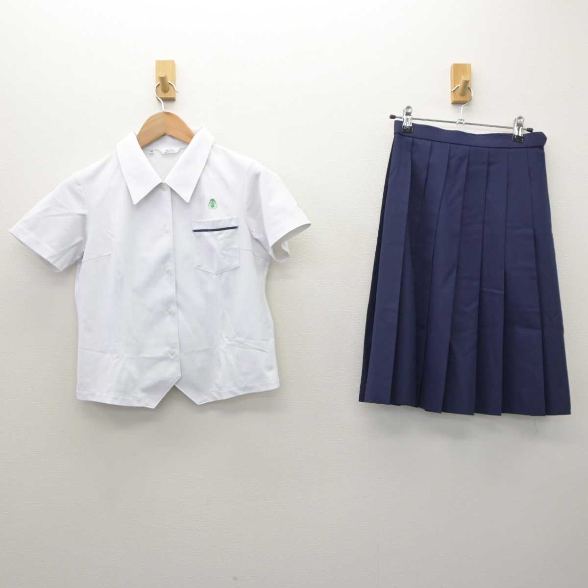 【中古】熊本県 熊本農業高等学校 女子制服 2点 (シャツ・スカート) sf064375