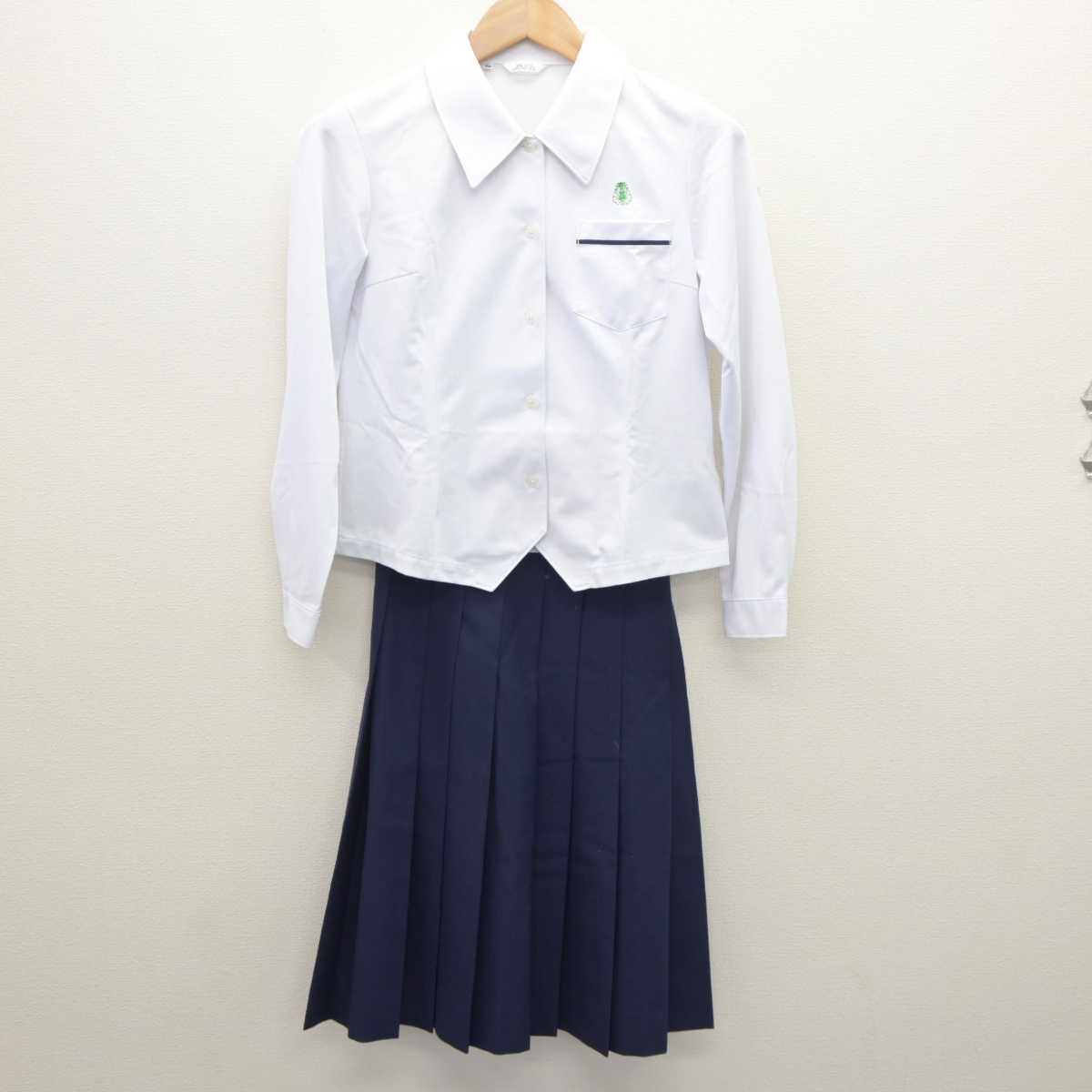 【中古】熊本県 熊本農業高等学校 女子制服 2点 (シャツ・スカート) sf064376