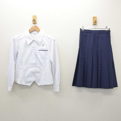 【中古】熊本県 熊本農業高等学校 女子制服 2点 (シャツ・スカート) sf064376