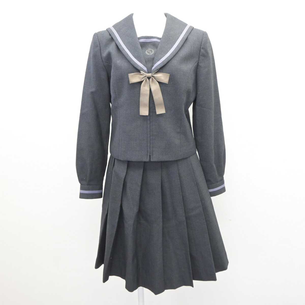 【中古】埼玉県 浦和麗明高等学校 女子制服 3点 (セーラー服・スカート) sf064391