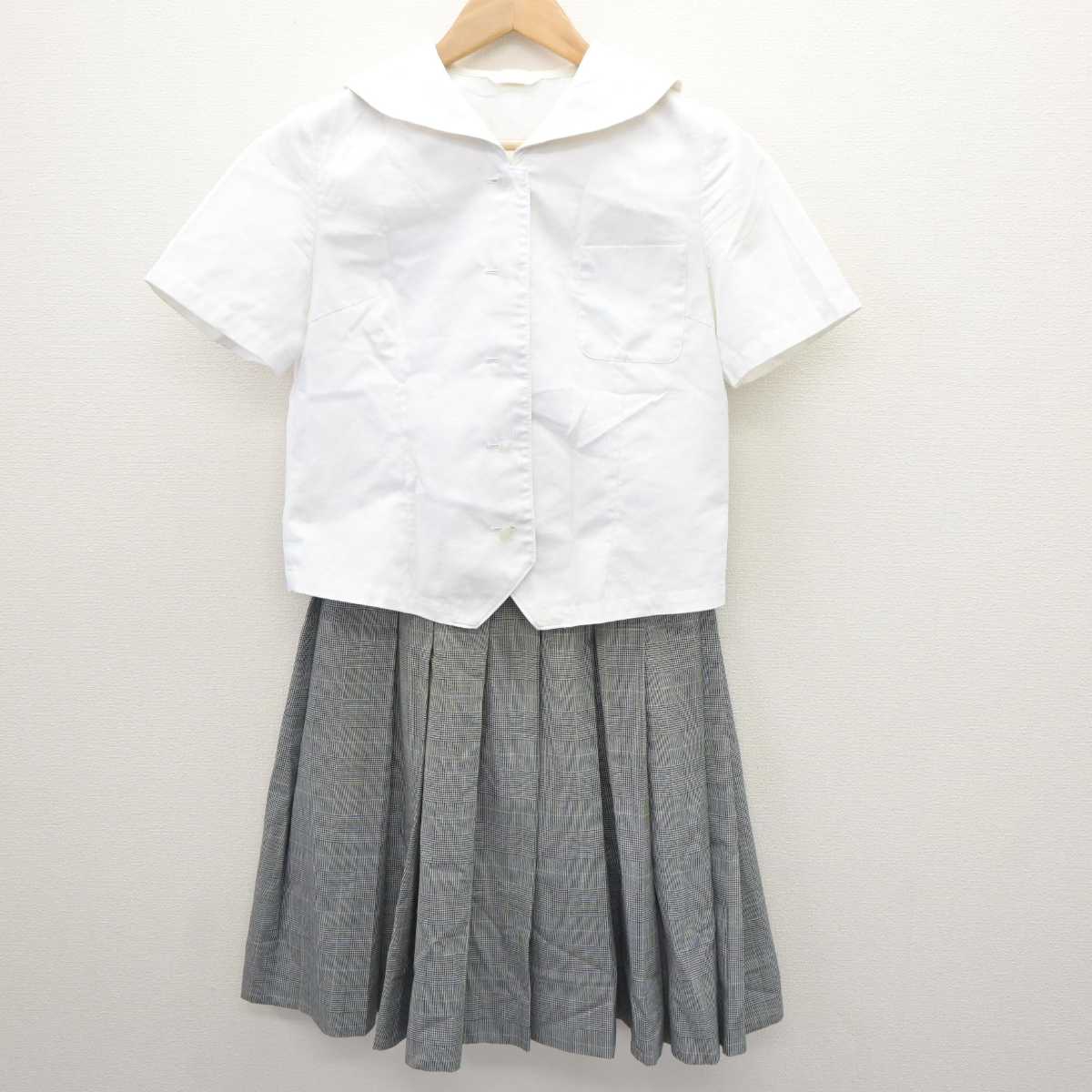 【中古】鹿児島県 福山高等学校 女子制服 3点 (ブラウス・スカート) sf064405