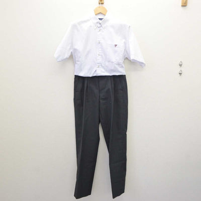 【中古】秋田県 横手城南高等学校 男子制服 2点 (シャツ・ズボン) sf064423