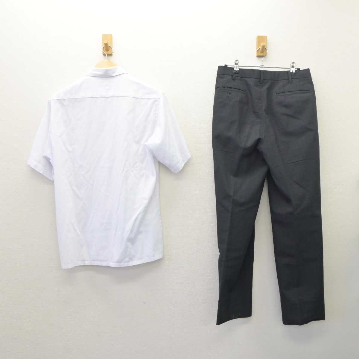 【中古】秋田県 横手城南高等学校 男子制服 2点 (シャツ・ズボン) sf064423