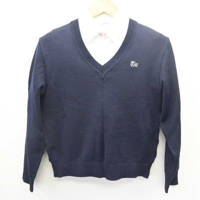 【中古】東京都 東亜学園高等学校 女子制服 2点 (ニット・シャツ) sf064458