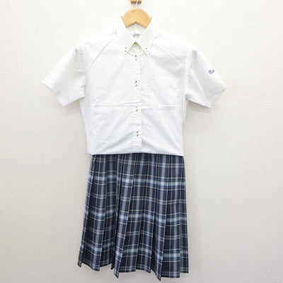 【中古】東京都 東亜学園高等学校 女子制服 3点 (ニットベスト・シャツ・スカート) sf064459