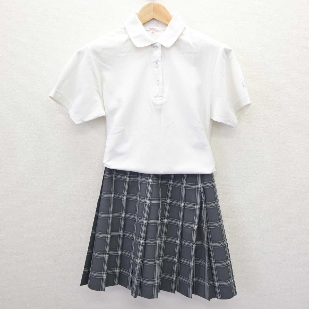 【中古】東京都 実践学園高等学校 女子制服 3点 (シャツ・シャツ・スカート) sf064466