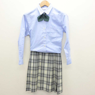 【中古】東京都 錦城高等学校 女子制服 4点 (ニットベスト・シャツ・スカート) sf064491