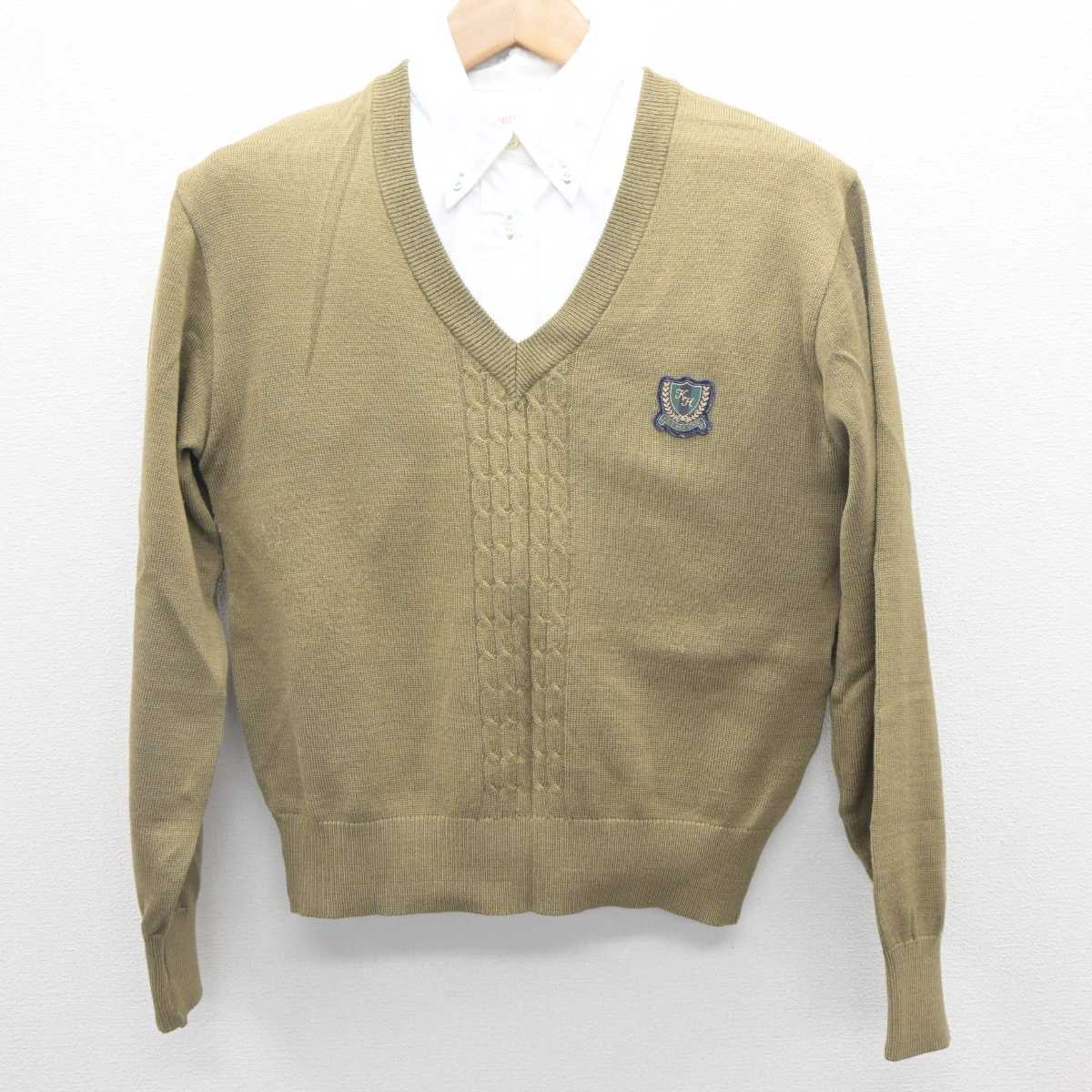 【中古】東京都 錦城高等学校 女子制服 2点 (ニット・シャツ) sf064494