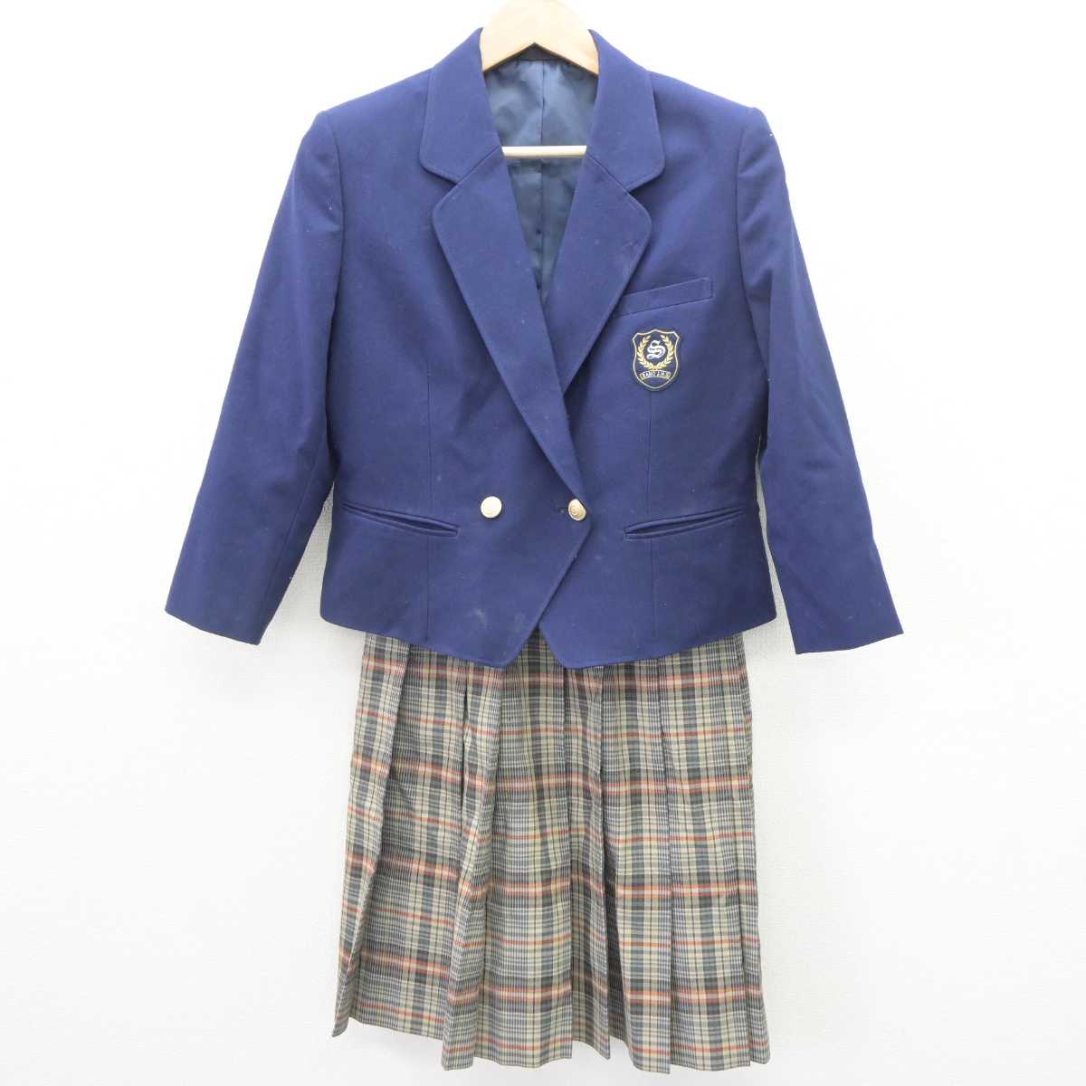 【中古】群馬県 佐野中学校 女子制服 2点 (ブレザー・スカート) sf064507