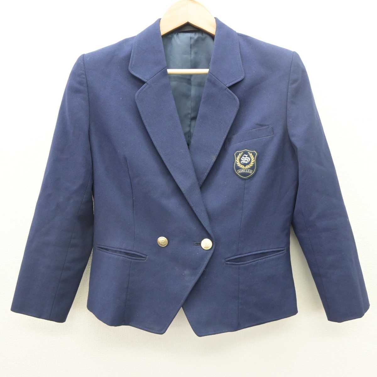 【中古】群馬県 佐野中学校 女子制服 2点 (ブレザー・スカート) sf064508