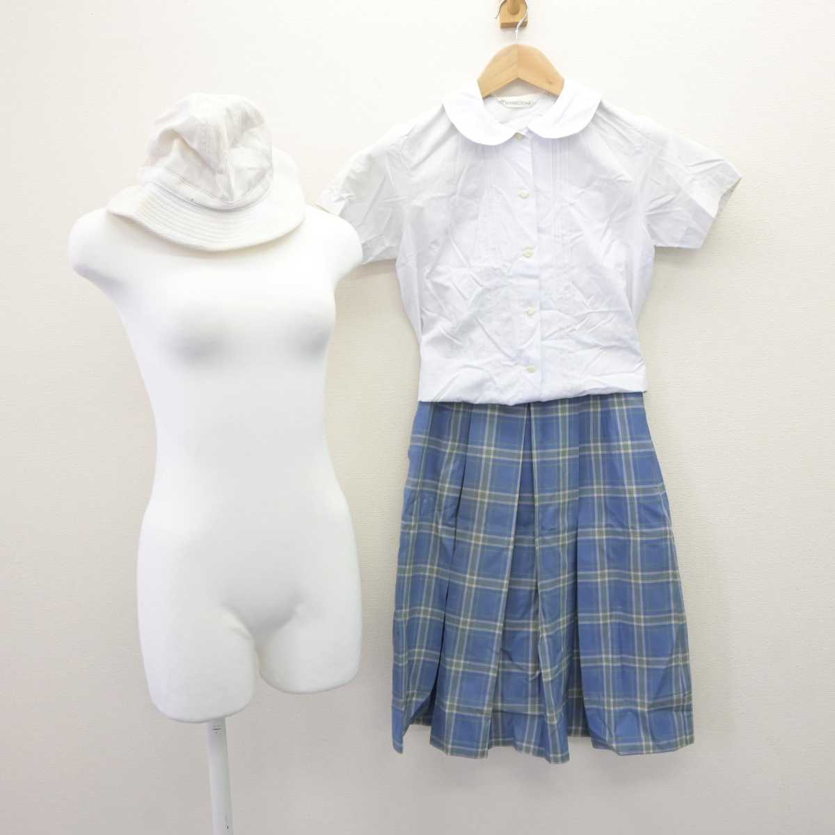 【中古】神奈川県 青山学院横浜英和小学校 女子制服 3点 (シャツ・スカート) sf064532